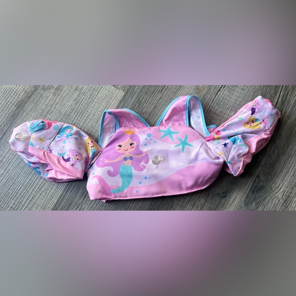 Gogokids Inflatable Swim Vest for Girls. Toddler Floaties for 20-50 lbs/2-6 age - Picture 1 of 5